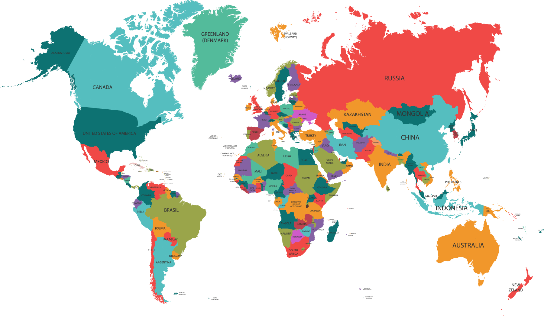 Países para Mapa Mundi