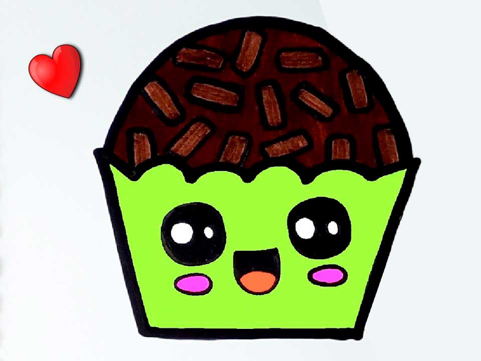 DESENHOS KAWAII → p/ Colorir e Desenhar, Imprimir, de Comida