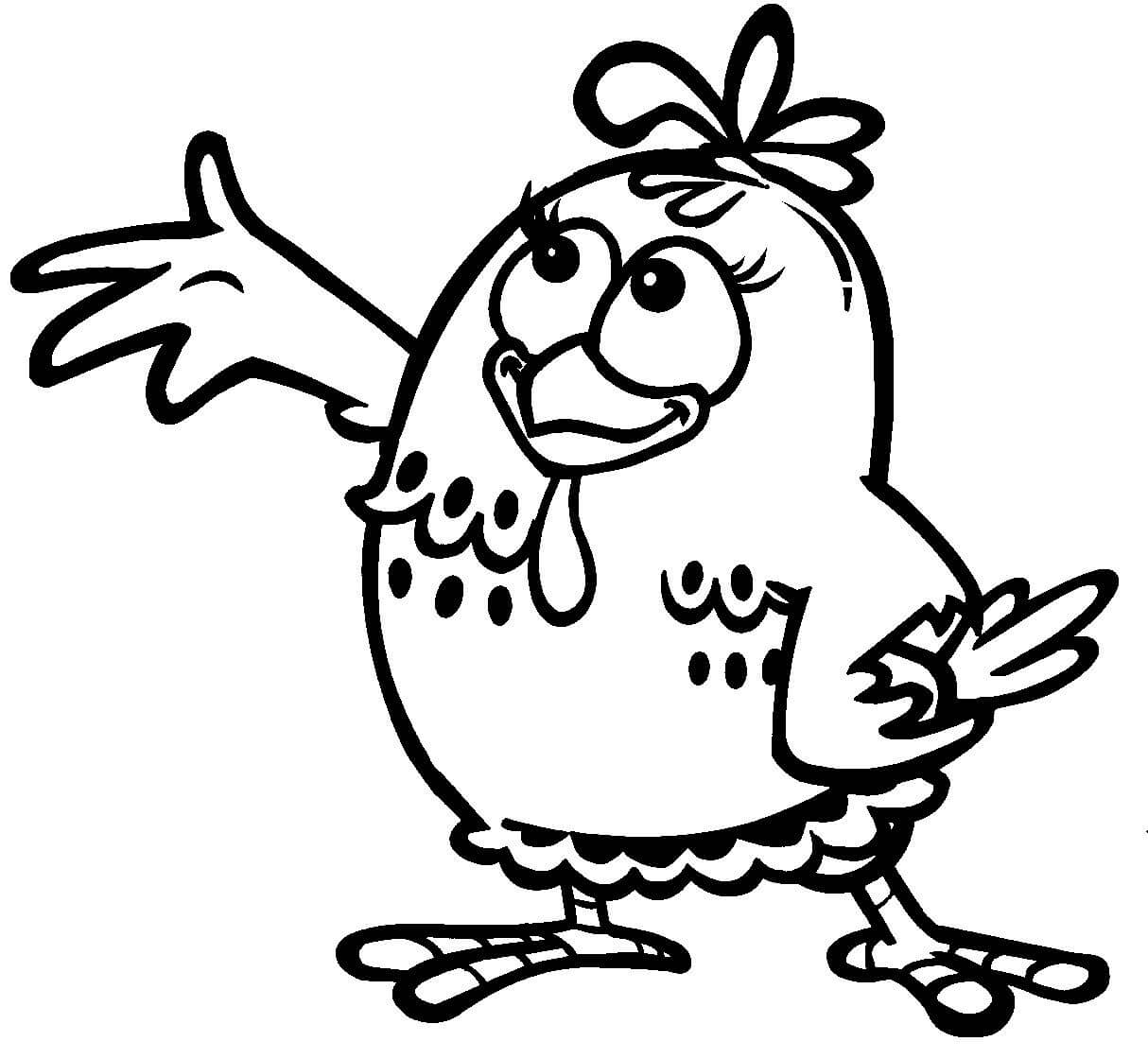 desenho para criancas galinha