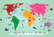 Mapa Mundi para Colorir