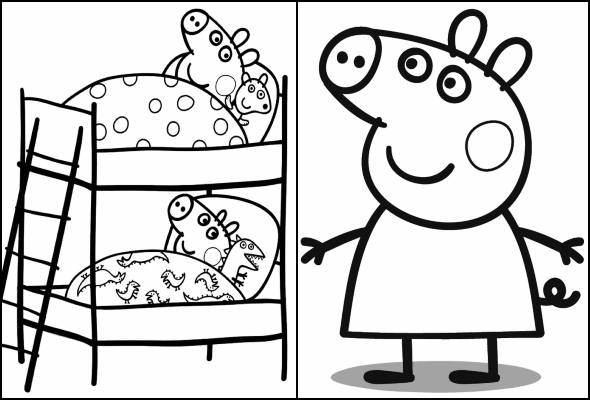 Desenhos para colorir Peppa Pig: 45 op\u00e7\u00f5es para imprimir