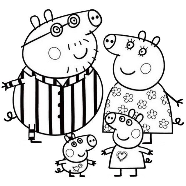 Desenhos para colorir Peppa Pig: 45 op\u00e7\u00f5es para imprimir