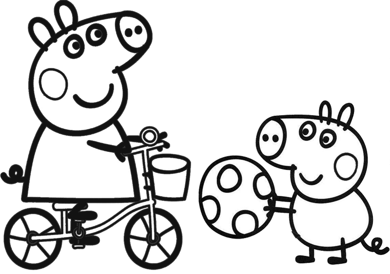 Desenhos para colorir Peppa Pig: 45 op\u00e7\u00f5es para imprimir