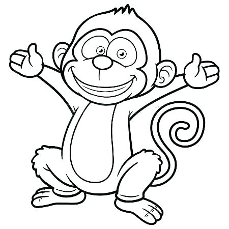 Rosto do macaco para colorir - Imprimir Desenhos