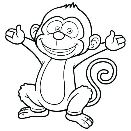 desenho de macaco para colorir para crianças 5073806 Vetor no Vecteezy