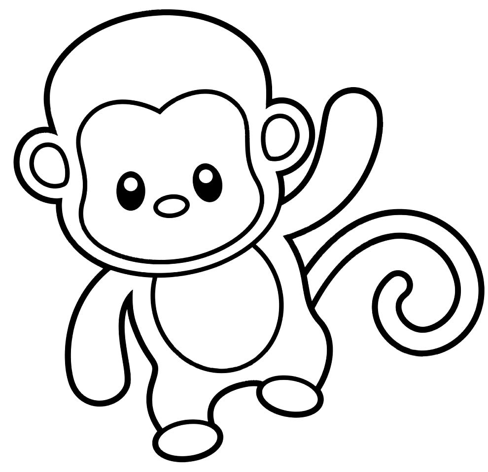 MACACO PARA COLORIR → Desenhos para Imprimir e Pintar