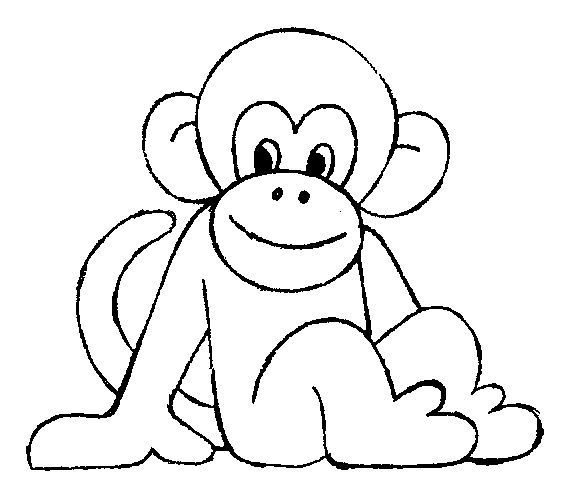Desenho de Cara de macaco para colorir