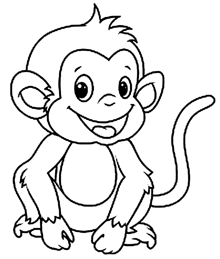 macaco para colorir isolado para crianças 5162658 Vetor no Vecteezy